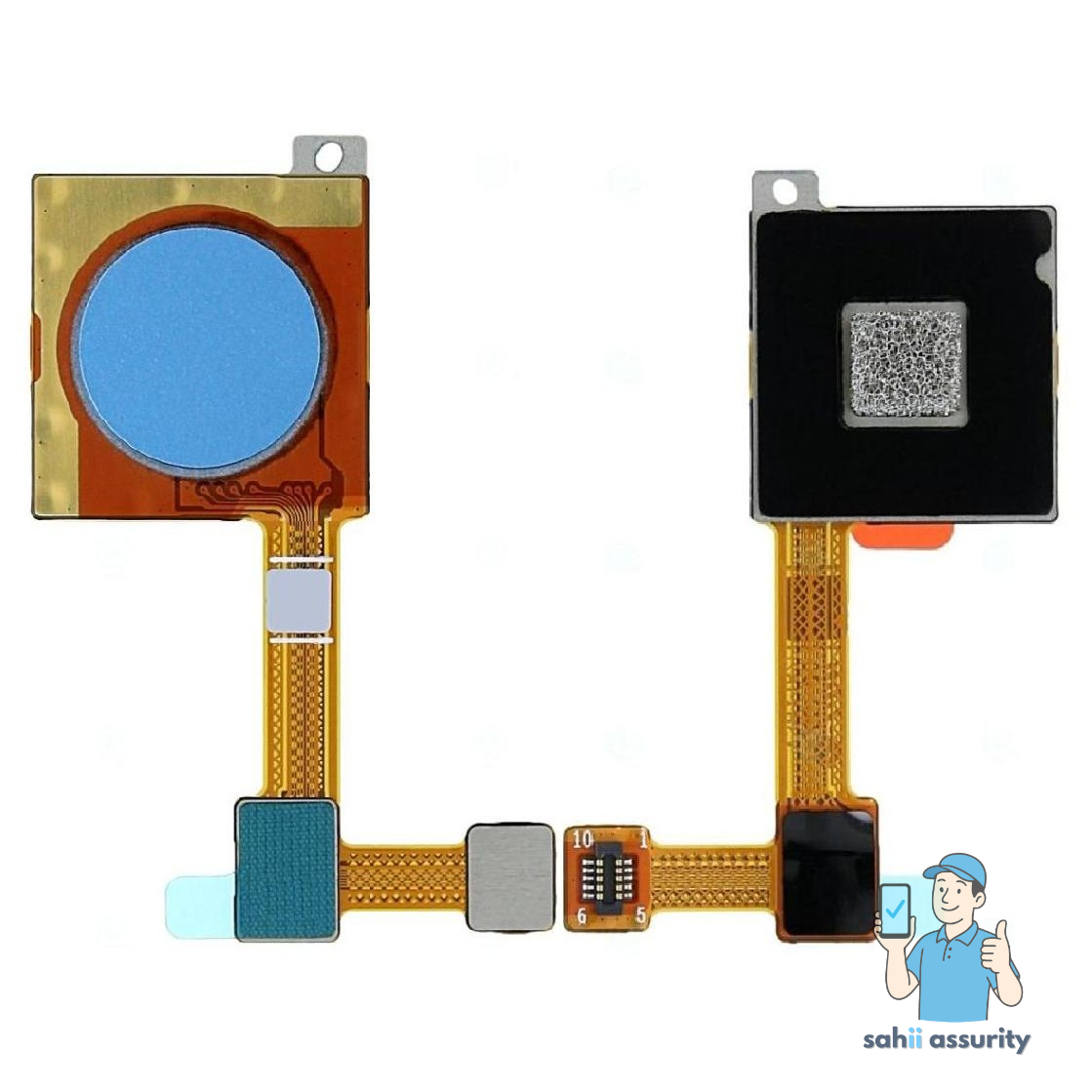 Fingerprint Sensor with Flex Cable for Xiaomi Mi A2 Blue